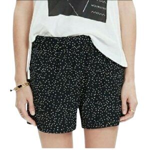 Madewell Draped Polka Dot Elastic Waist Pocketed Viscose Shorts